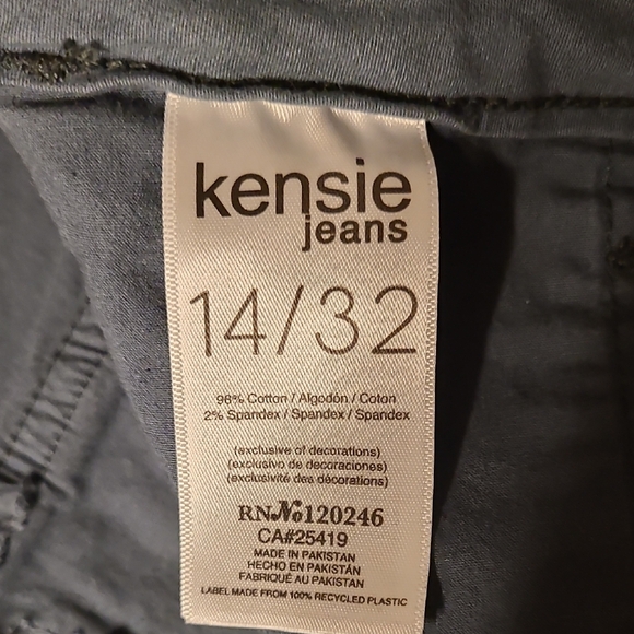 Kensie Women's Cargo Style Navy Blue Cargo Jeans Size 14 - Picture 10 of 11